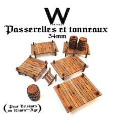 Passerelles et tonneaux - 54mm