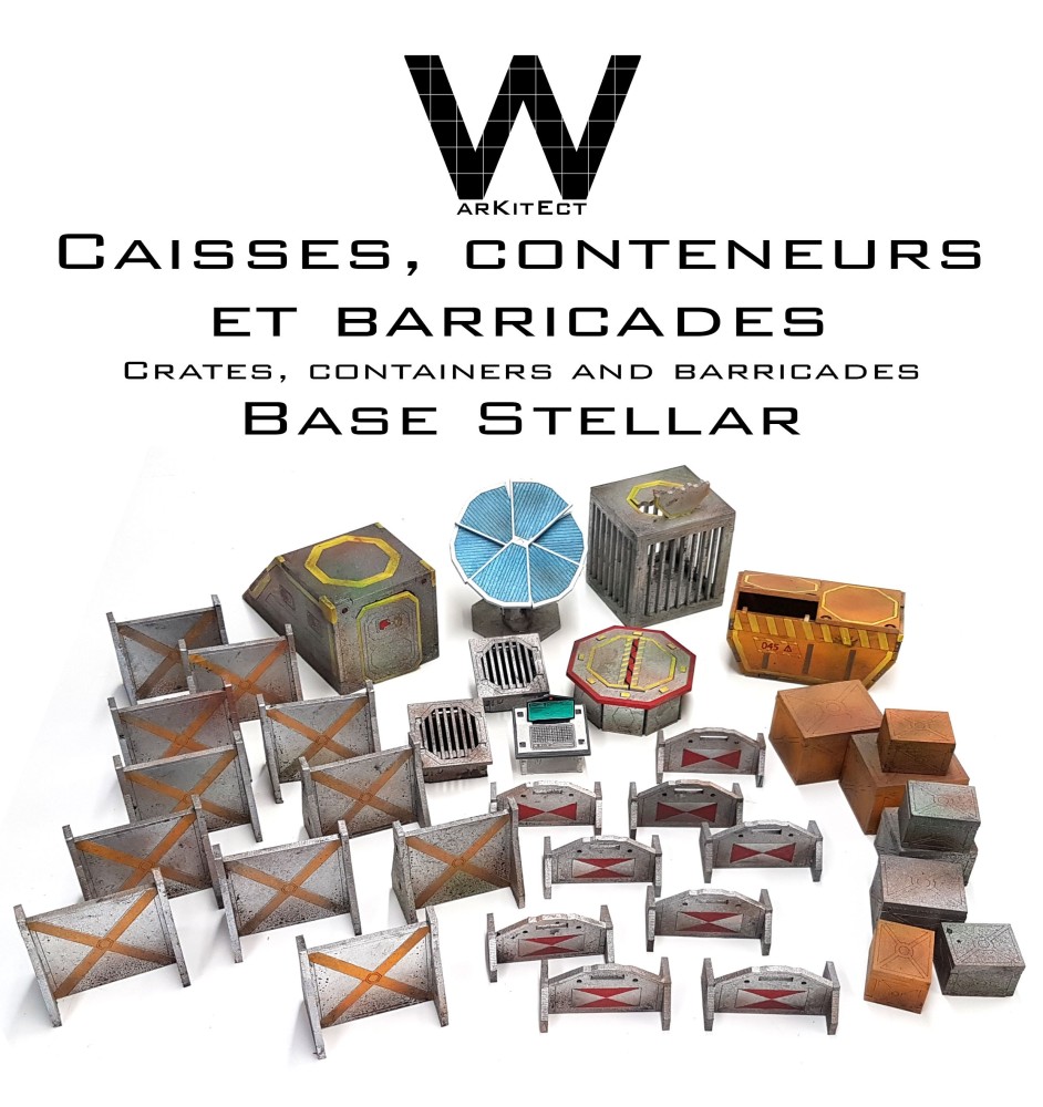 Caisses, conteneurs et barricades